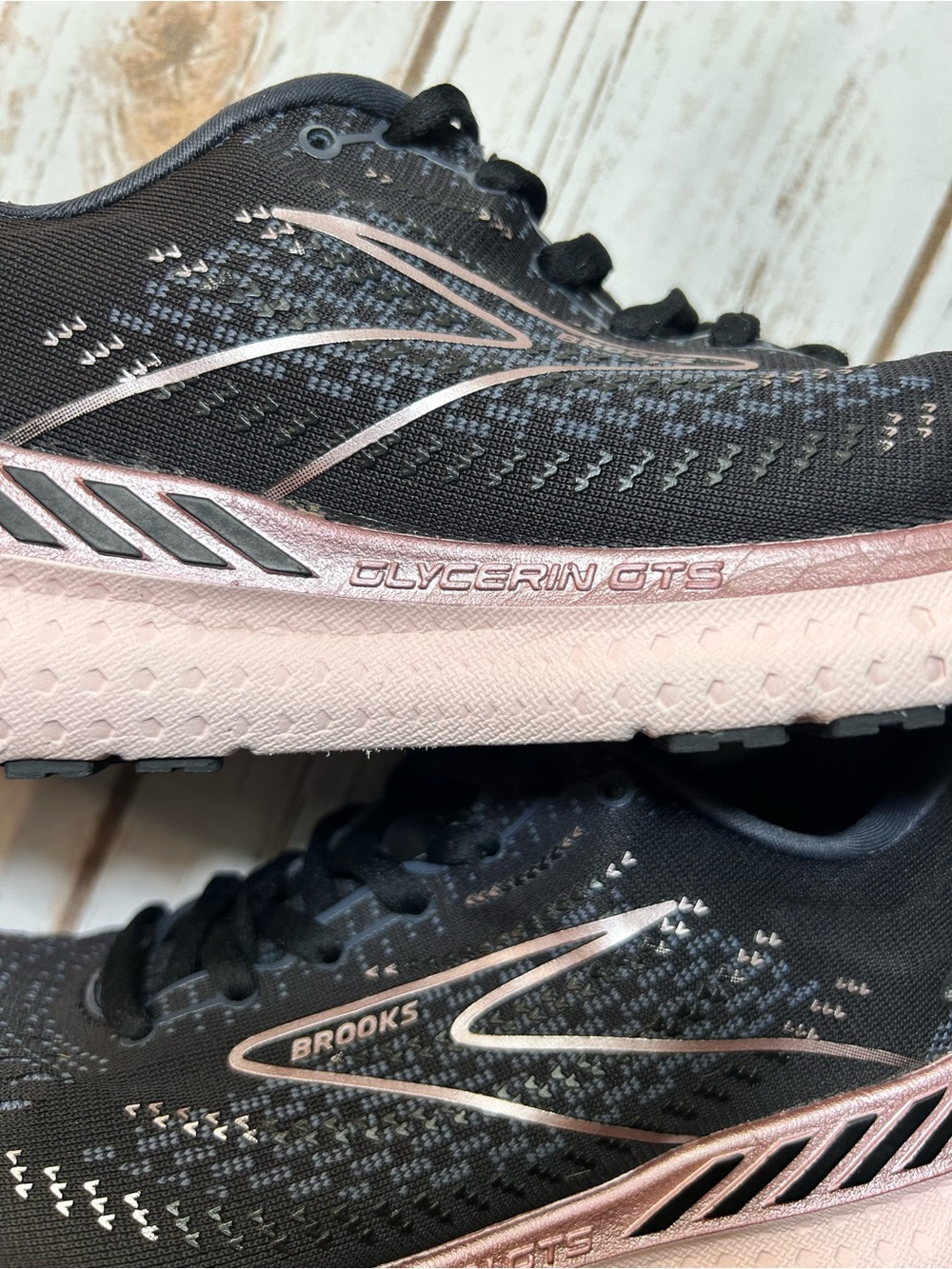 Brooks Glycerin GTS 19 Black and Pink Shoes Running Jogging  Walking - Picture 6 of 9